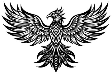 A portrayal of the majestic Phoenix, embodying the essence of resilience and faith with lifelike detail
