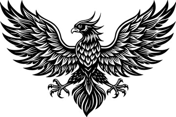A portrayal of the majestic Phoenix, embodying the essence of resilience and faith with lifelike detail