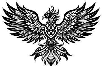 A portrayal of the majestic Phoenix, embodying the essence of resilience and faith with lifelike detail