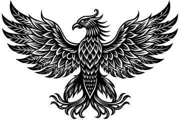 A portrayal of the majestic Phoenix, embodying the essence of resilience and faith with lifelike detail