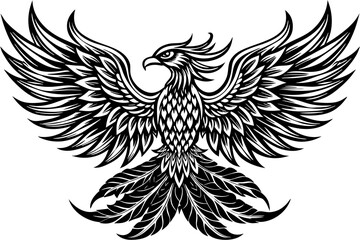 A portrayal of the majestic Phoenix, embodying the essence of resilience and faith with lifelike detail