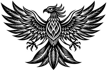 A portrayal of the majestic Phoenix, embodying the essence of resilience and faith with lifelike detail