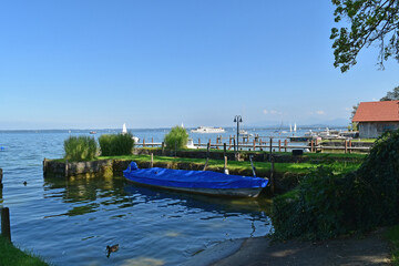 Chiemsee, Fraueninsel, Boote, Fischerboote
