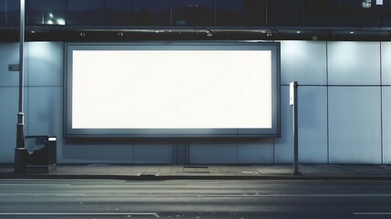 Obraz premium Blank Billboard Template with clipping path : Generative AI
