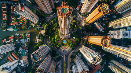 Aerial view of Landmark 81 in Ho Chi Minh city