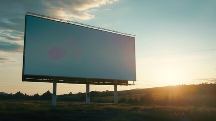 Large blank billboard giantboard for outdoor advertising : Generative AI