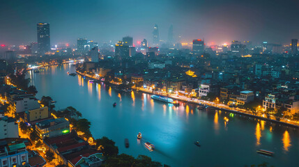 Hanoi city by night