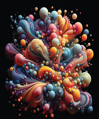 Fluid Organic Bubbles