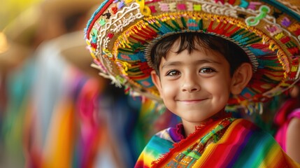 Fototapeta premium Portrait of Mexican Man in Cinco de Mayo