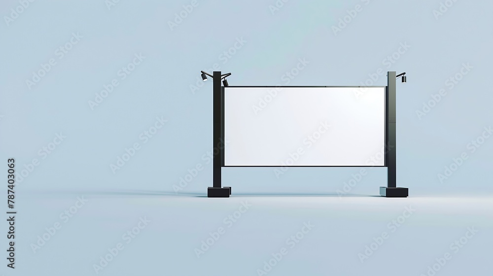 Poster empty white billboard mockup background : generative ai