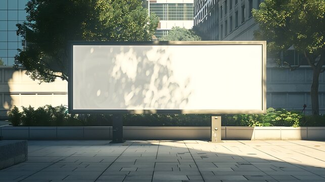 Blank billboard sign mockup in the urban environment empty space to display your advertising or branding campaign : Generative AI