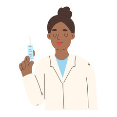 Doctor Woman with a medical syringe