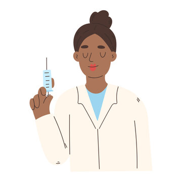 Doctor Woman with a medical syringe