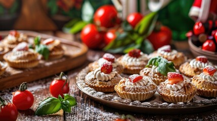 celebration of Republic Day in Italy, national Italian cuisine, traditional Italian desserts, treats for children, berry panettone with strawberries