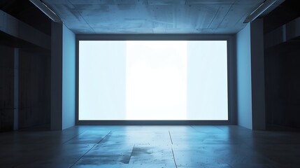 EDigital big large empty blank screen big Billboard TV mockup template for advertisement : Generative AI