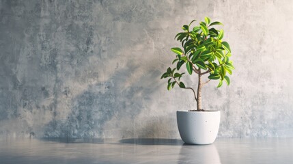 Potted Plant in a Minimalist Setting