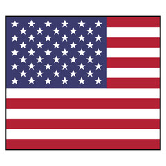 America Flag Vector With Square Shape