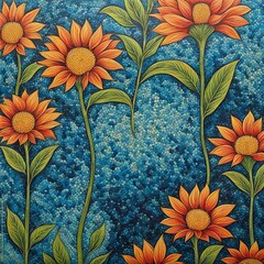 seamless pattern with flowers