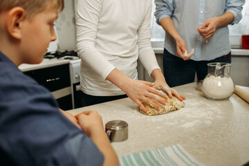 Man and Boy Cooking Together