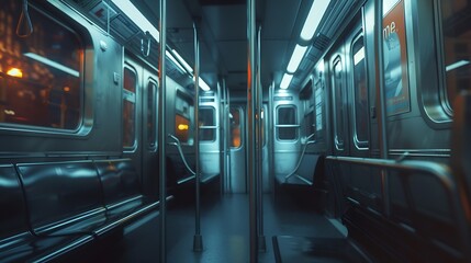 Subway Scenery and Advertising Mockup : Generative AI