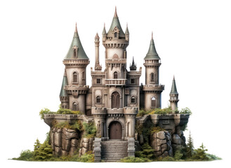 Obraz premium PNG Castle architecture building white background