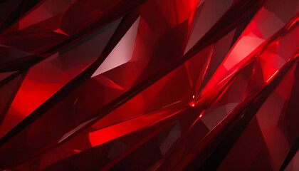 red prism glass abstract background with shards of light with copy space
