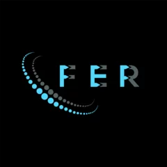 Fototapeten FER letter logo abstract design. FER unique design. FER. © Alchin