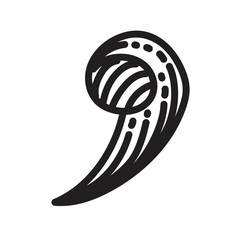 Plant Vector Icon with. Engraving style in Black and White