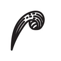 Plant Vector Icon with. Engraving style in Black and White