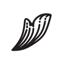 Plant Vector Icon with. Engraving style in Black and White