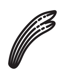 Plant Vector Icon with. Engraving style in Black and White