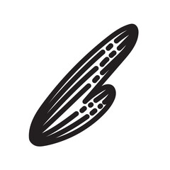 Plant Vector Icon with. Engraving style in Black and White