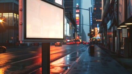 Fototapeta na wymiar mockup street billdboard mock up wall street city wall background : Generative AI