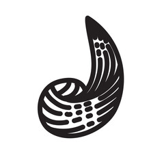 Plant Vector Icon with. Engraving style in Black and White