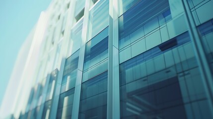 Advertising banner mockup in front of the office building : Generative AI