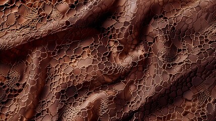 Macro view of texture of a dark lace cloth