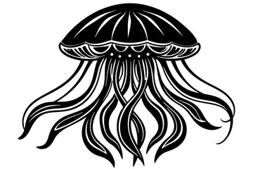 Mysterious Jellyfish vector illustration white background