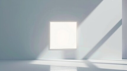 Blank white metro indoor advertisement light box  Mockup design : Generative AI