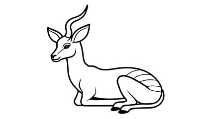 antelope silhouette vector illustration