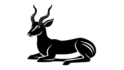 antelope silhouette vector illustration