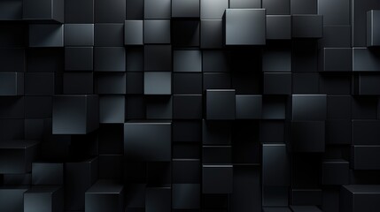 Abstract Dark 3D Cubes Background Geometry Concept
