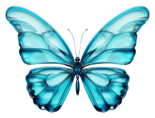 PNG Butterfly side view turquoise animal insect.