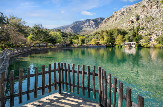 Zaros Lake, Crete island, Greece