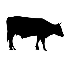 Flat design cow silhouettes collection.