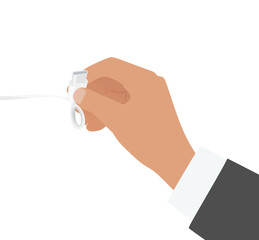 Hand hold usb charger. vector