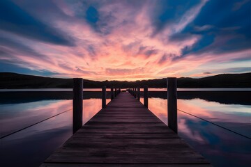 Obraz premium Skys serenity blue skies offer tranquil, blurred copy space