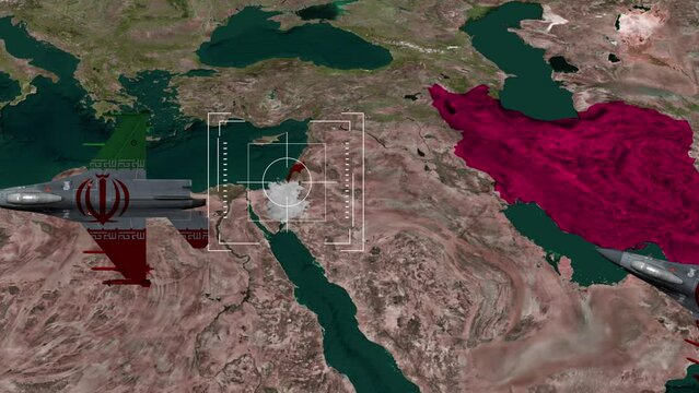 Iran launched a missile attack on Israel.Iran and Israel war.