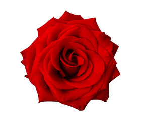 Beautiful red rose isolated on white background. - 787428010