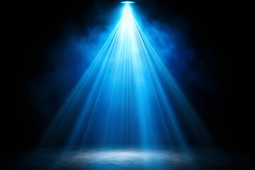 black background with diffused blue light from above