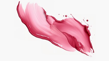 Cosmetic Chic: Lipstick or Cosmetics Smear Smudge Isolated on White Background

